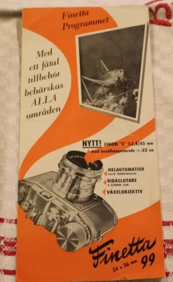 Tradera FINETTA ÄLDRE BROSCHYR.^ Övrig Optisk Utrustning