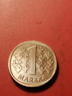 Tradera *Finland-1 markkaa -Nickel -1987M * Cond. 1++ *^ Utländska Mynt