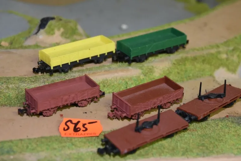 Tradera Flakvagnar, stakvagnar 6 st vagnar se bild.^ Modelljärnvägar