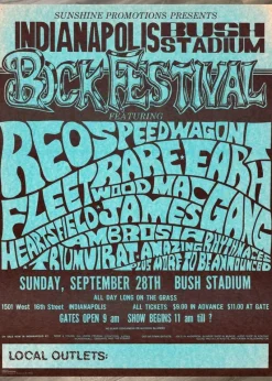 Tradera FLEETWOOD MAC INDIANAPOLIS 1975 GLOSSY PHOTO POSTER^ Musikposters