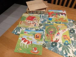 Tradera Flera pussel i trälåda> Barnspel & Pussel