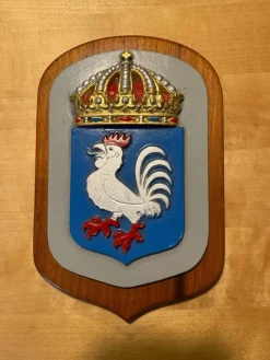 Tradera Militära Samlarsaker<Flottan Marinen. vapensköld HMS Kullen.