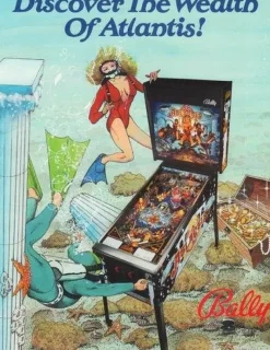 Tradera Flyer flipperspel Bally Atlantis^ Spelautomater