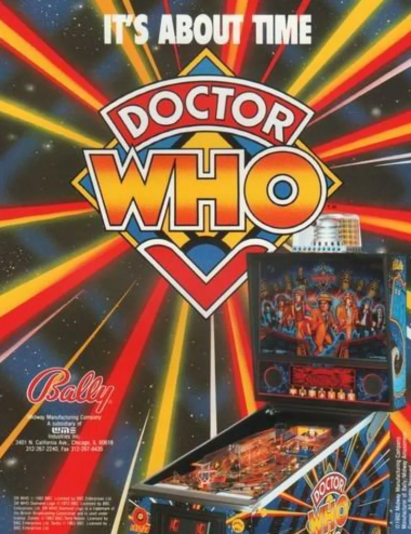 Tradera Flyer flipperspel Bally Doctor Who^ Spelautomater