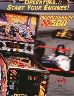 Tradera Flyer flipperspel Bally Indianapolis 500^ Spelautomater