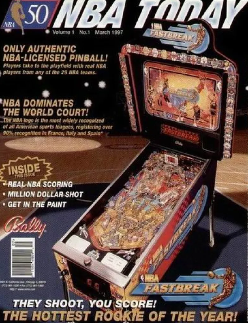 Tradera Flyer flipperspel Bally NBA Fastbreak^ Spelautomater