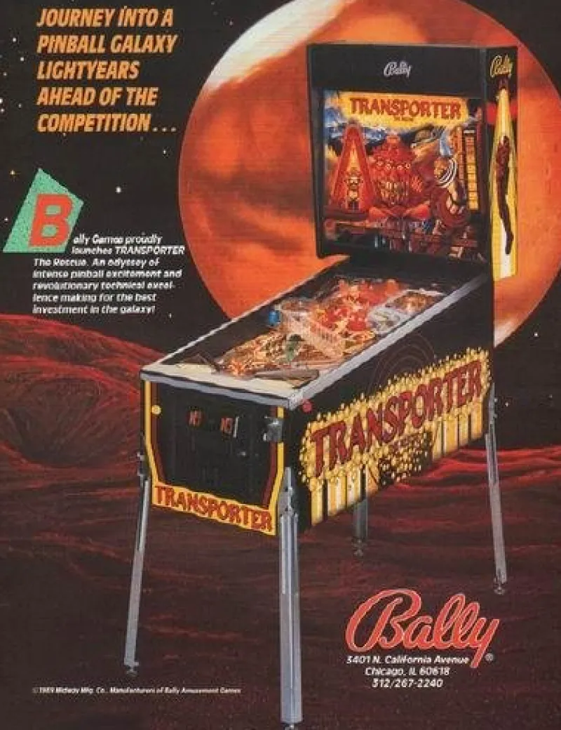 Tradera Flyer flipperspel Bally Transporter^ Spelautomater