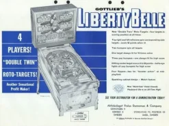 Tradera Flyer flipperspel Gottlieb Liberty Belle^ Spelautomater