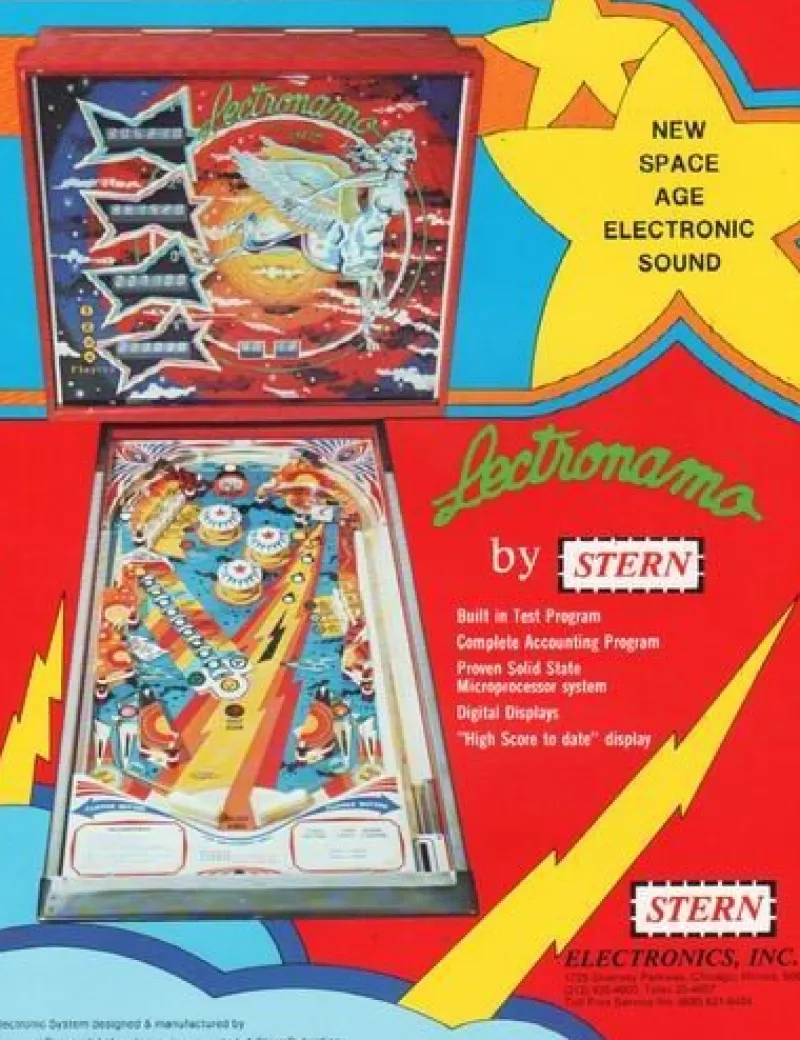 Tradera Flyer flipperspel Stern Electronics Lectronamo^ Spelautomater