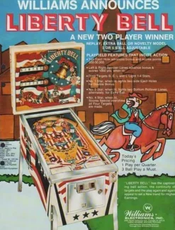 Tradera Flyer flipperspel Williams Liberty Bell^ Spelautomater