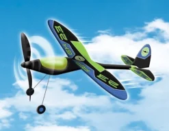 Tradera Lek & Spel<Flygplan framdrivet med gummiband Apex - Made in Germany