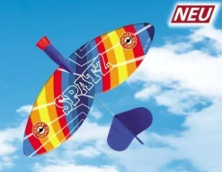 Tradera Lek & Spel<Flygplan Spatz - skjuts iväg med gummiband