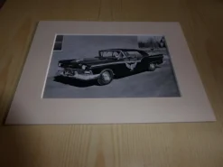 Tradera Mobilia<Ford Fairlane Convertible polisbil fotografi med passepartout