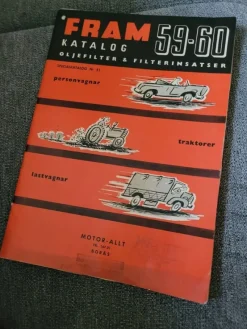 Tradera Fram Katalog 59-60: Oljefilter & Filterinsatser^ Biltillbehör