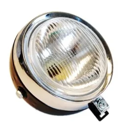 Tradera Framljus Puch Maxi mfl rund svart/krom^ Mopeder & Delar