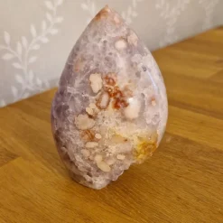 Tradera Friform/flamma i blomsteragat med ametist^ New Age