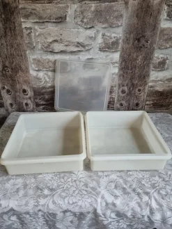 Tradera Förvaring, Burkar, Lådor, Kaklådor, Tupperware, 3 delar^ Tupperware