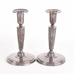 Tradera GAB Ljusstakar 2st Svenskt Silver Stämplat Kattfot 320.7gram> Silver