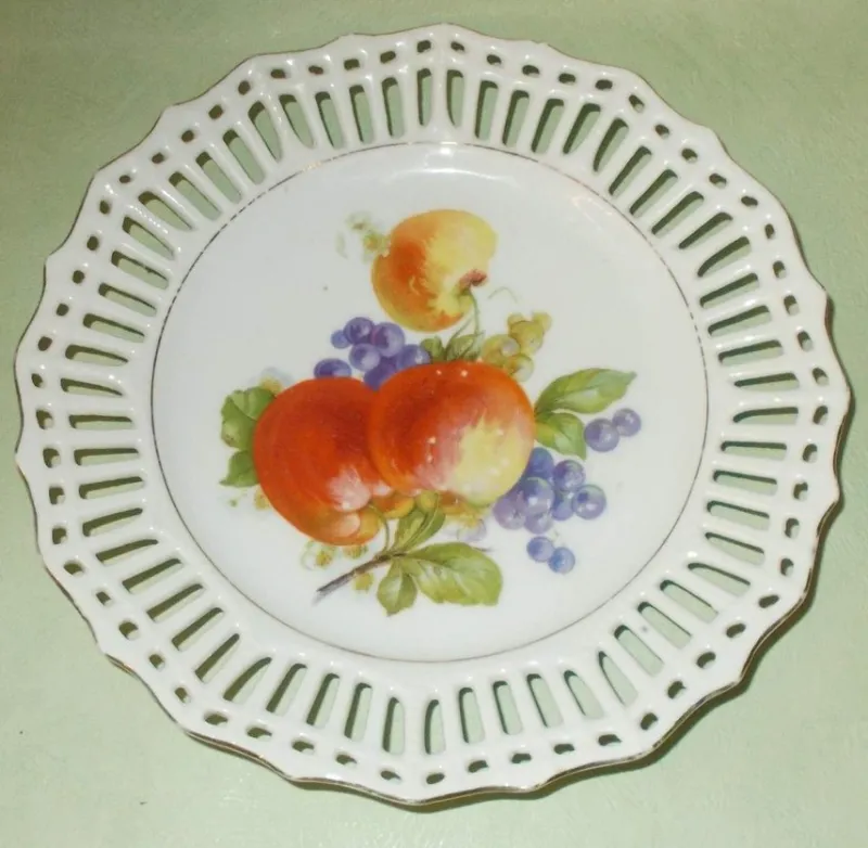 Tradera ***GALLERFAT MED FRUKTMOTIV***> Keramik & Porslin, Svenskt