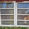 Tradera Gamla fönster med spröjs överljusfönster, 2 st> Byggmaterial