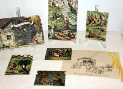 Tradera Gamla italienska klippark för att bygga ihop julkrubba, utg. i Milano 1942> Högtider