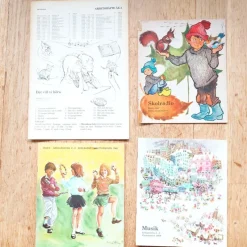Tradera Gamla musikhäft, Skolradio VT 1968, HT 1967, HT 1966, Arbetshäfte åk 3^ Noter & Nothäften