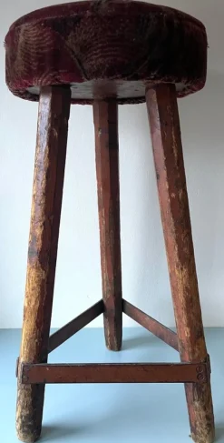 Tradera Järn- & Spårvägsmemorabilia<Gammal lokförarpall från Nordmark-Klarälvens Järnvägar (NKIJ)