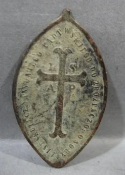 Tradera Gammalt Medaljong av Bronz Relgiös motiv 1800 talet> Ikoner & Religiösa Föremål