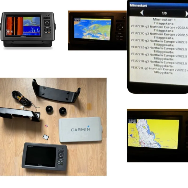 Tradera Garmin ECHOMAP 71SV plus+Garmin BlueChart G3 Vision VEU721L Nord Europa^ Gps:er & Navigationsutrustning