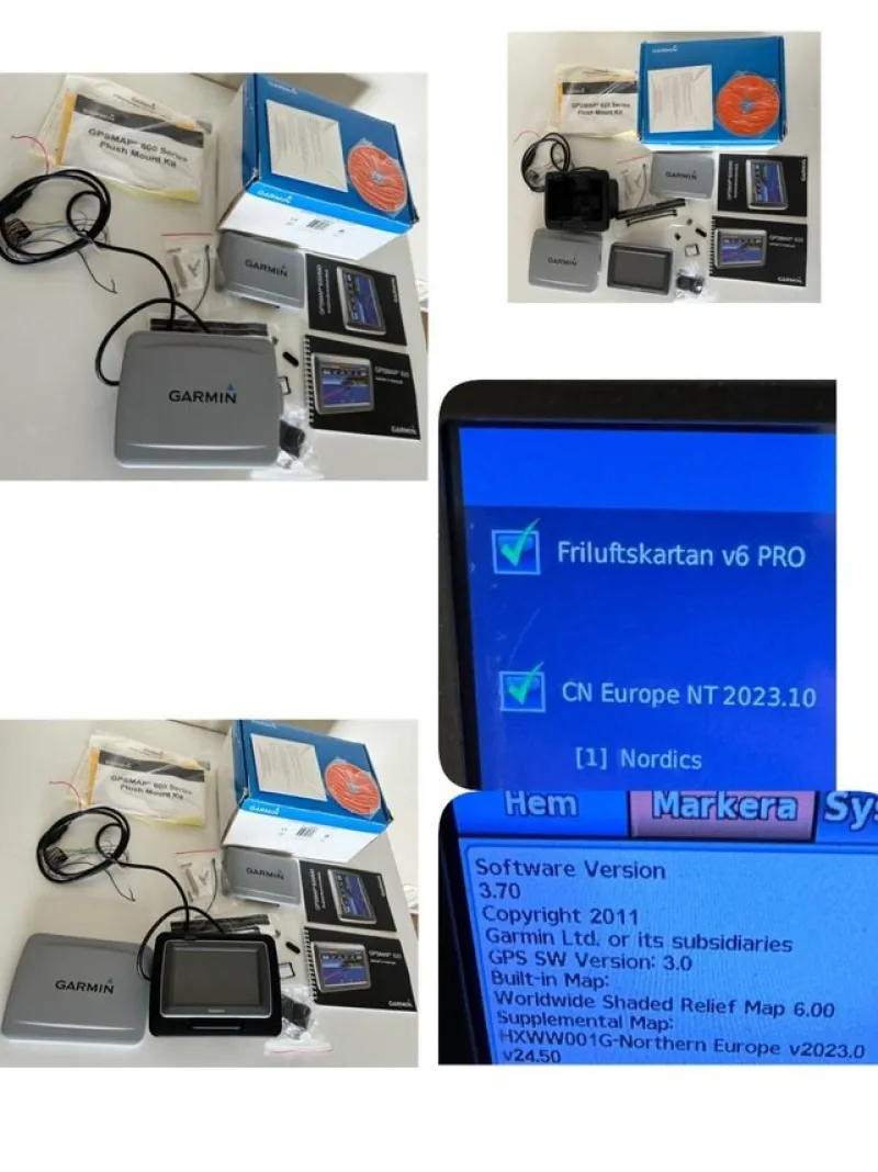 Tradera Garmin Gpsmap 620 BlueChart G3 Nord EU 2023+Nordea 2023+Friluftskartan Pro V6^ Gps:er & Navigationsutrustning