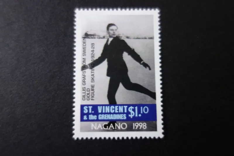 Tradera GILLIS GRAFSTRÖM / KONSTÅKNING, Postfriskt frimärke^ Övriga Världen