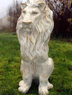 Tradera Trädgårdsdekorationer<Gipsfigur av en Lejon