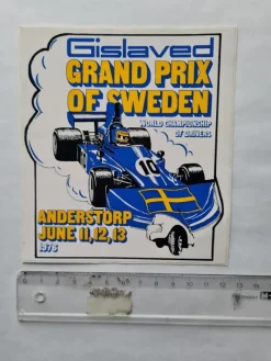 Tradera Klistermärken & Stickers<Gislaved Grand Prix of Sweden 1976 - klistermärke