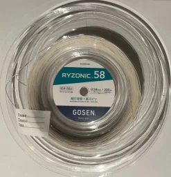 Tradera Badminton<Gosen Ryzonic 58, badminton sena, 0,58 mm x 200 m, vit