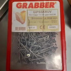 Tradera Grabber Gips Skruv 4,3x58 mm> Skruv, Plugg & Spik