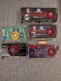 Tradera Grafikkortpaket: Sapphire Radeon HD 5870, HD 5770, HD 4890, Gainward GTX 460 GS> Datorkomponenter