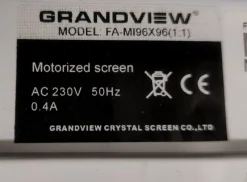 Tradera GRANDVIEW FA-MI96X96(1:1) Motoriserad filmduk med fjärrkontroll^ Hemmabio