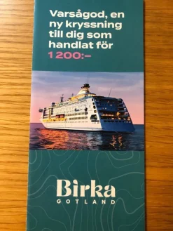 Tradera Gratis Kryssning till Åland med Birka Gotland 11/5-2025> Övriga Biljetter