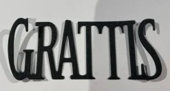 Tradera Grattis-ord i svart^ Scrapbooking