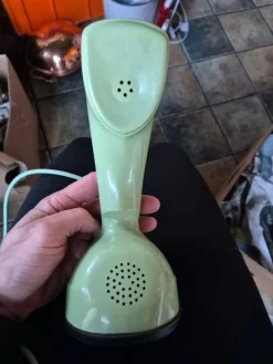Tradera Fast Telefoni<Grön cobra telefon LM ericsson