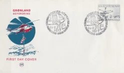 Tradera GRÖNLAND 1977 FLYG HELIKOPTER FDC Slania^ Norden