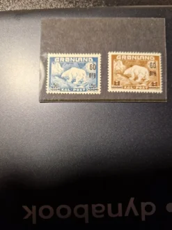 Tradera Grönland F37 och F38 postfriska Facit 875:-^ Norden