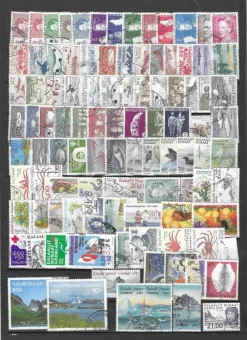 Tradera GRÖNLAND stämplade samling 108 st.+2xblöck^ Norden