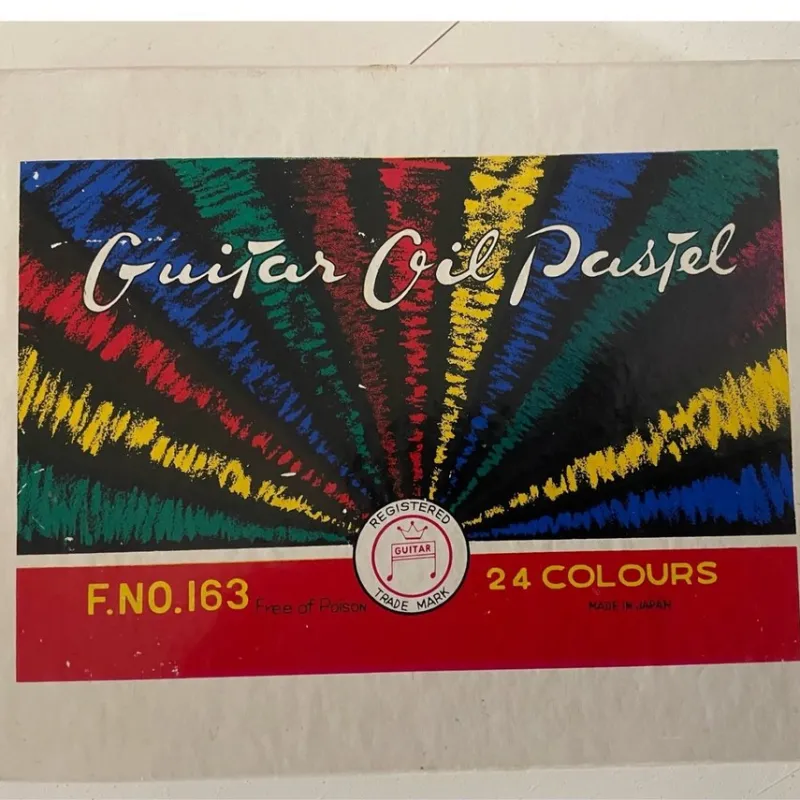 Tradera Guitar Oil Pastel - Vintage oljepastellkritor från Japan> Konstnärstillbehör