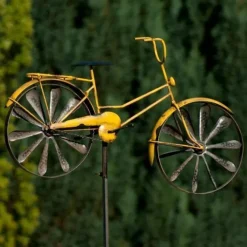 Tradera Lek & Spel<Gul Cykel Vindspel / Vindsnurra / Bike / Bicyckel / Wind Game / Wind Wheel