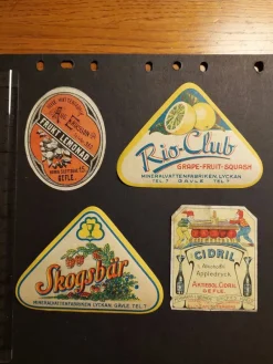 Tradera Gävle, Gefle, A Eriksson, Lyckan, Cidril. Fruktlemonad, Rio-club, Skogsbär, etc^ Breweriana