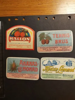 Tradera Gävle, Gefle, Lyckan, Gävle, Gefle, Lyckan, Gevalia. Hallon, tennisbrus, ananas,^ Breweriana