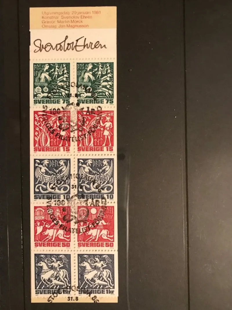 Tradera HA 25 RT - stämplat med Konstnären Svenolov Ehrens autograf^ Sverige