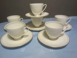 Tradera Hackefors Kaffekoppar med fat.> Keramik & Porslin, Svenskt