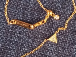 Tradera Övriga Smycken<Halsband BERMUDA - KUMKUM - Guldpläterad Silver med Zirkoner